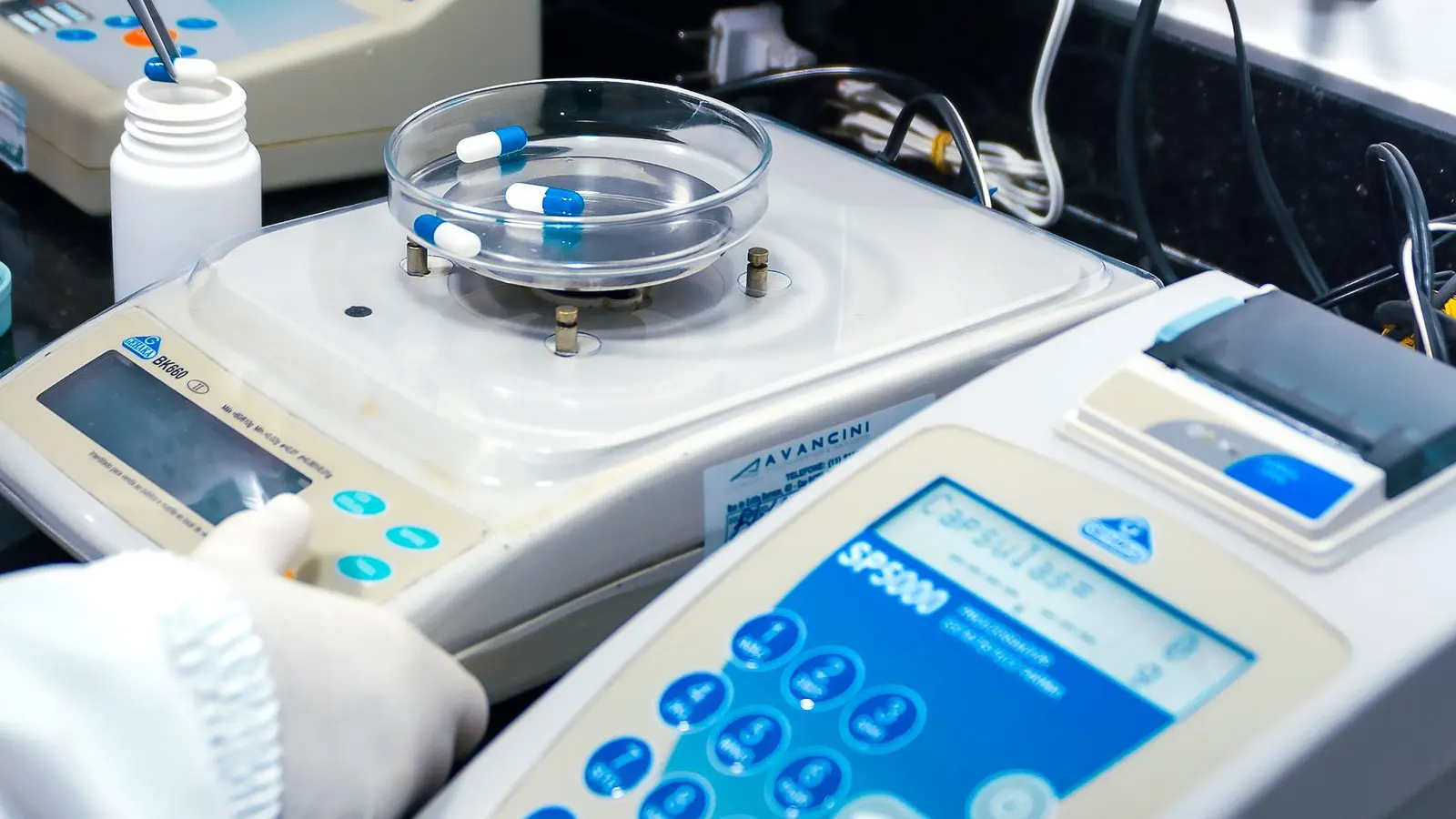 Laboratory instrument, representing pH measurement of small-batch hot sauce.