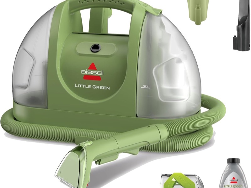 BISSELL Little Green Mini portable carpet and upholstery cleaner with hose and tools